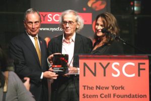 Michael Bloomberg, Christo (2011 Stem Cell Hero), and NYSCF Co-Founder Susan L. Solomon